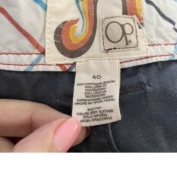 Ocean Pacific OP Gray Cargo 10” Shorts Frayed Hem‎ Mens Size 40 (1242) - Picture 5 of 5